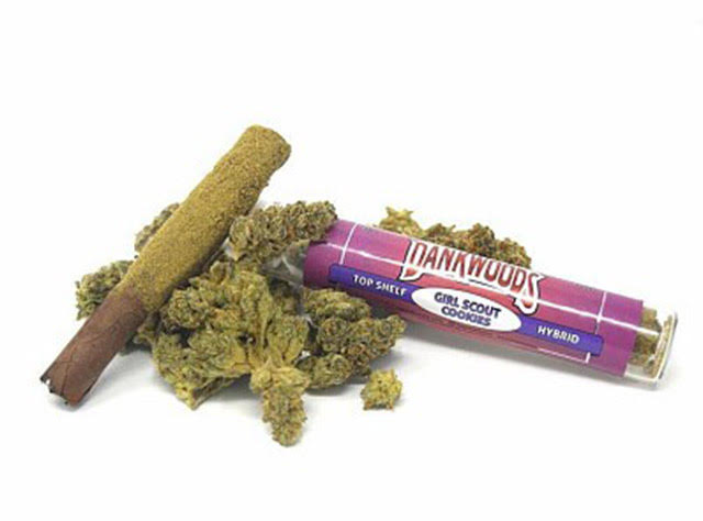 Pre-rolled with Glass Tip:
2g Flower
1/4g Hash
Hand rolled Backwoods in Kief and Wax
Indica/Hybrid/Sativa... (Prerolls)